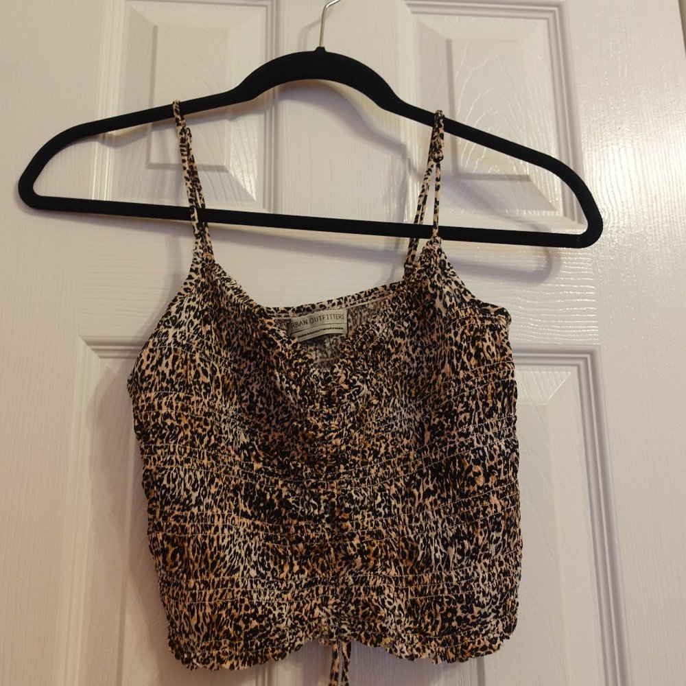 Urban Outfitters Ruched Cropped Tank Top